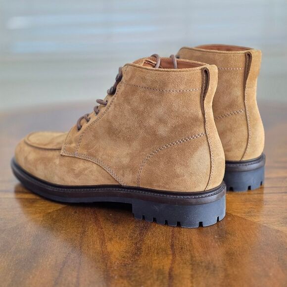 Polo Ralph Lauren MI Lug Lace Apron Boots Italian Suede Men's 11 Ankle Height - Picture 6 of 15